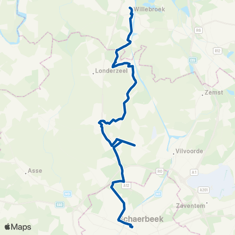De Lijn Brussel Noord - Meise - Willebroek map