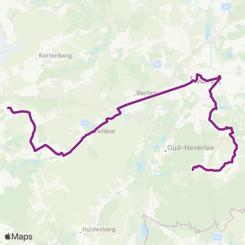 De Lijn Sterrebeek - Leefdaal - Leuven - Vaalbeek map