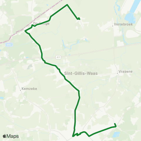 De Lijn Nieuwkerken - Meerdonk map