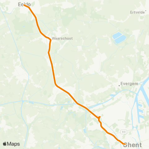 De Lijn Gent - Mariakerke - Lovendegem - Waarschoot - Eeklo Markt map