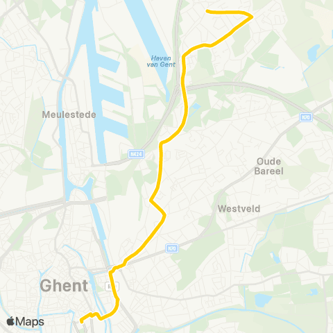 De Lijn Gent - Dampoort - Sint-Amandsberg - Oostakker Dorp map