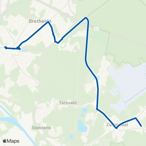 De Lijn Genk - Zutendaal map