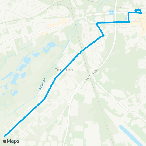 De Lijn Termien - Genk Station map