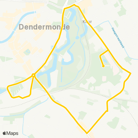 De Lijn Dendermonde Station - Ziekenhuis - Station map