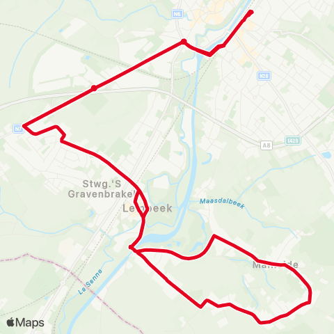 De Lijn Halle - Lembeek - Halle map