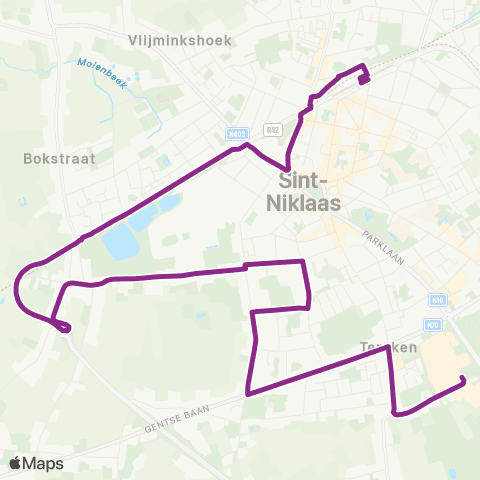 De Lijn Station - Spoorweglaan - Tuinlaan - Waasland Shopping map