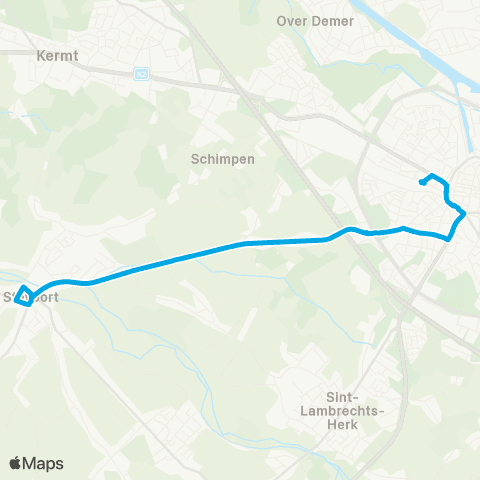 De Lijn Hasselt - Stevoort map