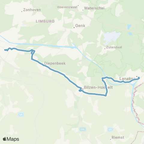 De Lijn Hasselt - Lanaken map
