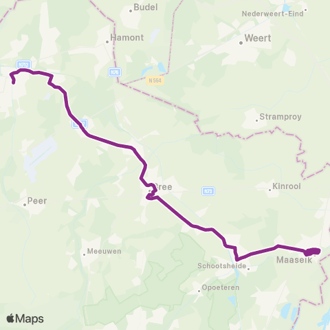 De Lijn Maaseik - Neerpelt map
