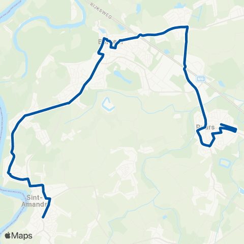 De Lijn Puurs - Hingene - Bornem - Sint-Amands map
