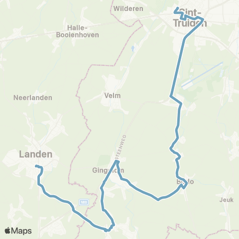De Lijn Sint-Truiden - Landen map