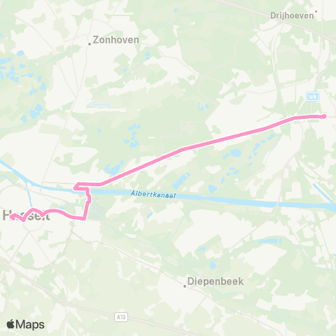 De Lijn Hasselt - Genk map