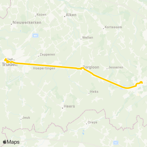 De Lijn Sint-Truiden - Tongeren map