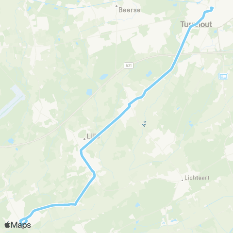 De Lijn Turnhout - Gierle - Lille - Vorselaar map