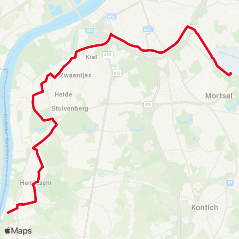 De Lijn Opera - Hoboken - Hemiksem map