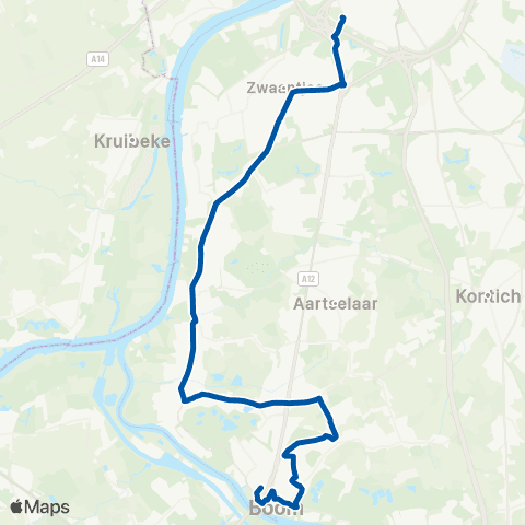 De Lijn Boom - Reet - Niel - Antwerpen map