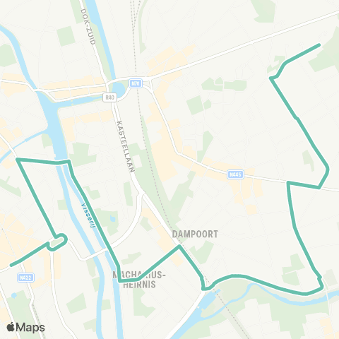 De Lijn Zuid - Macharius - Sint-Baafskouter map