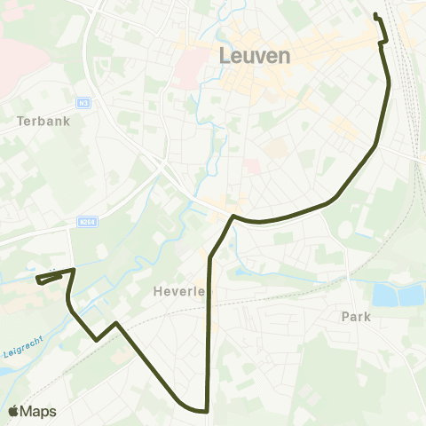 De Lijn Leuven Station - Heverlee Campus map
