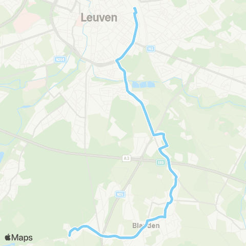 De Lijn Leuven - Haasrode - Vaalbeek map
