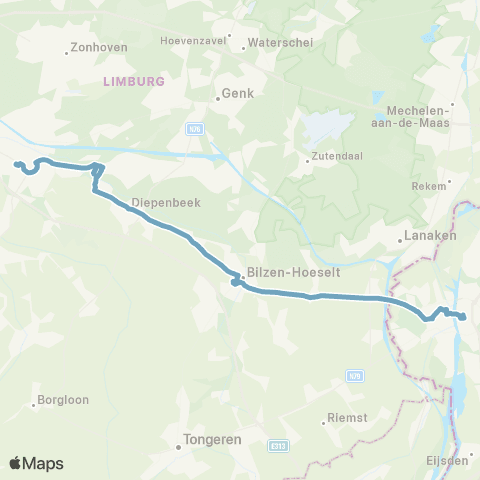 De Lijn Hasselt - Maastricht map