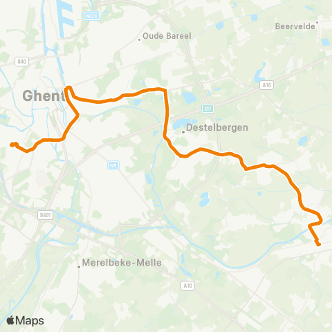 De Lijn Gent - Destelbergen - Laarne - Wetteren map