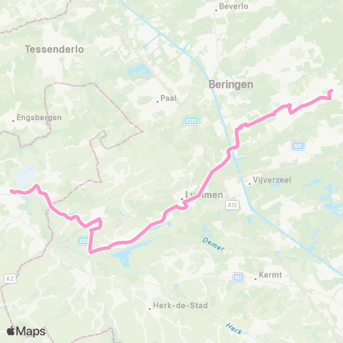 De Lijn Diest - Heusden map