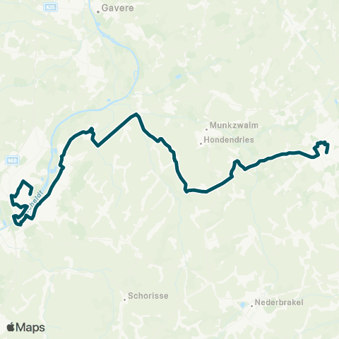 De Lijn Oudenaarde - Ename - Welden - Roborst - Zottegem map