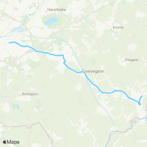 De Lijn Kortrijk - Zwevegem - Heestert - Avelgem map