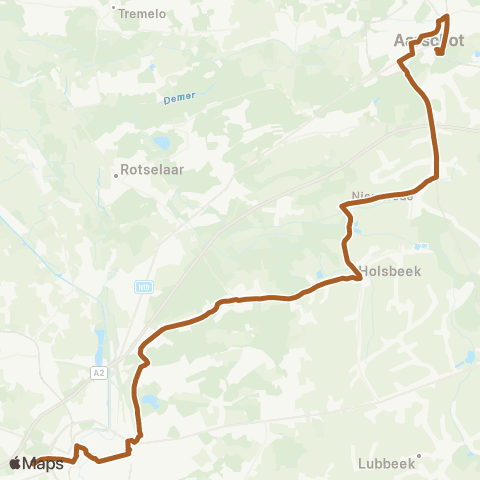 De Lijn Leuven - Kessel-Lo - Holsbeek - Aarschot map
