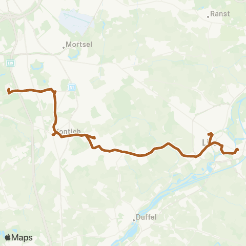 De Lijn Lier - Kontich - Edegem UZA map