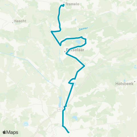 De Lijn Leuven - Rotselaar - Tremelo map