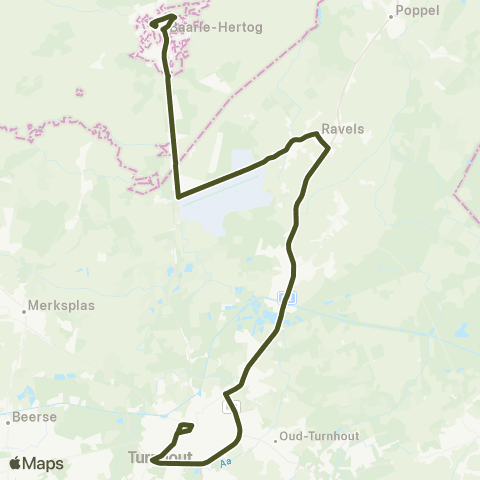De Lijn Turnhout - Baarle map