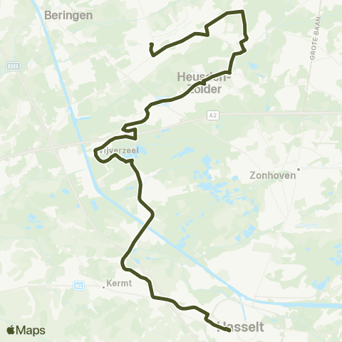 De Lijn Hasselt - Heusden map