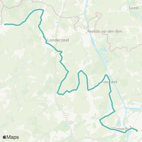 De Lijn Vilvoorde - Nieuwenrode - Londerzeel - Malderen map