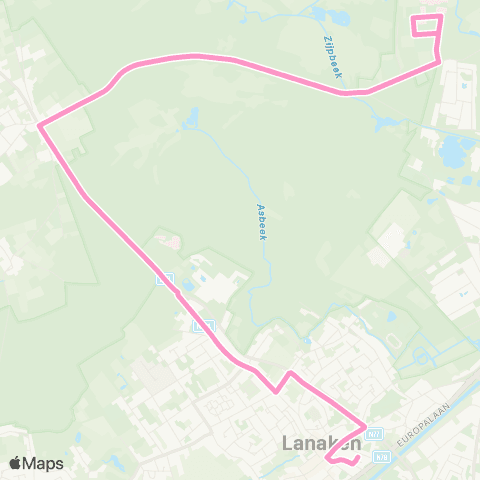 De Lijn Lanaken CC - Rekem OPZ map