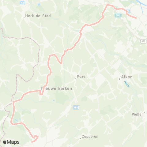 De Lijn Hasselt - Sint-Truiden map