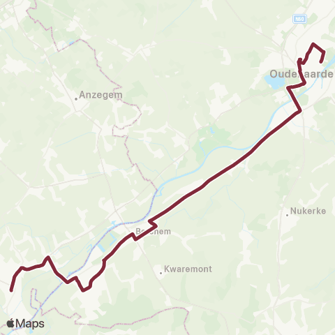 De Lijn Oudenaarde - Melden - Berchem - Ruien - Avelgem map