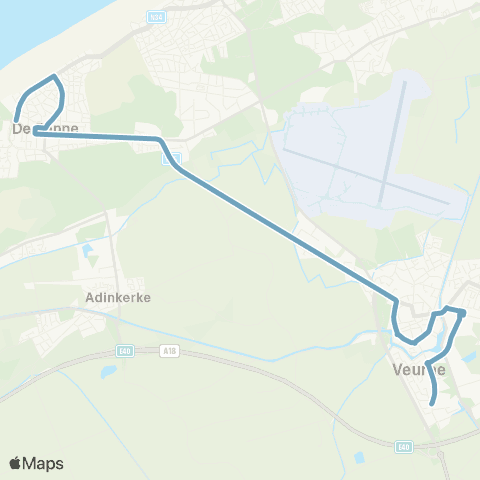 De Lijn Veurne - De Panne map