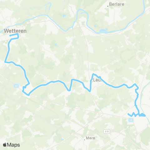 De Lijn Aalst - Hofstade - Lede - Oordegem - Wetteren map