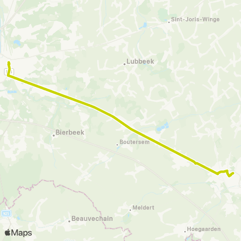 De Lijn Leuven - Boutersem - Tienen map