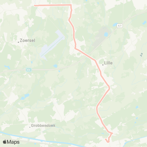 De Lijn Herentals - Lille - Vlimmeren - Malle map