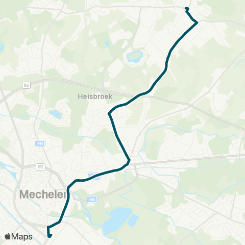 De Lijn Mechelen - Nekkerspoel - Sint-Katelijne-Waver map