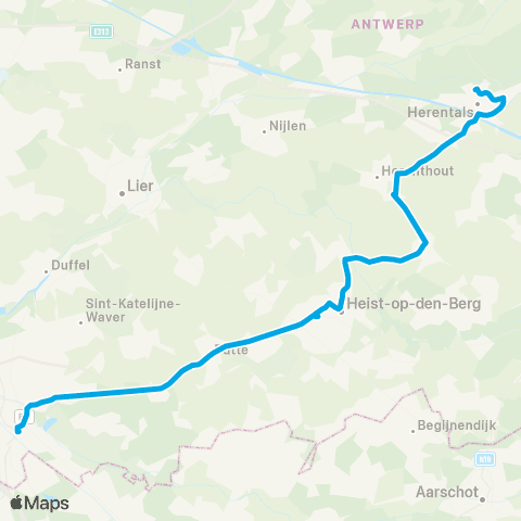 De Lijn Mechelen - Heist-op-den-Berg - Herentals map