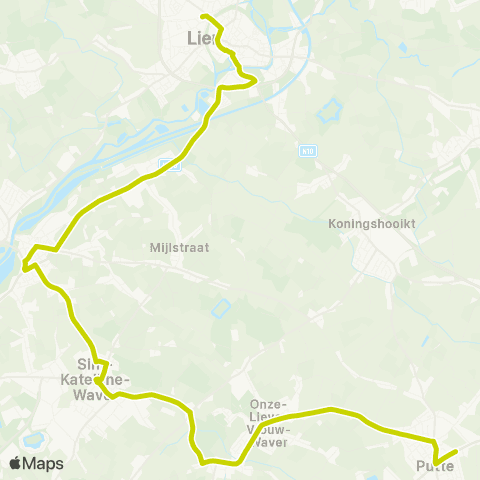 De Lijn Lier - Duffel - Sint-Katelijne-Waver - Putte map