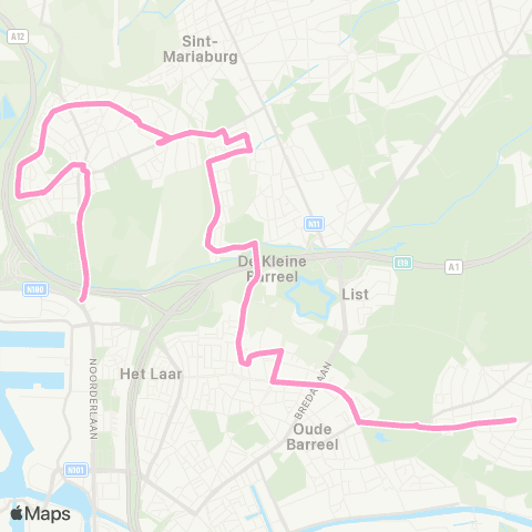 De Lijn P+R Luchtbal - Ekeren - Schoten map