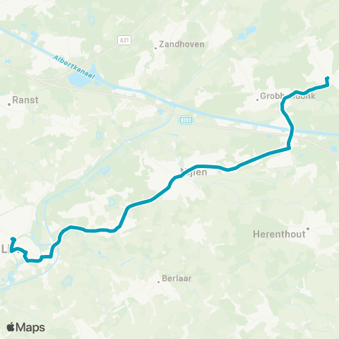 De Lijn Lier - Nijlen - Grobbendonk - Vorselaar map