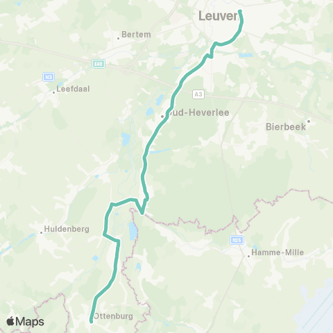 De Lijn Leuven - Sint-Joris-Weert - Ottenburg map