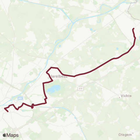 De Lijn Kortrijk - Stasegem - Harelbeke - Deerlijk ( - Waregem) map