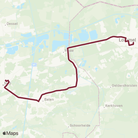 De Lijn Mol - Balen - Gerheide - Wezel - Lommel map