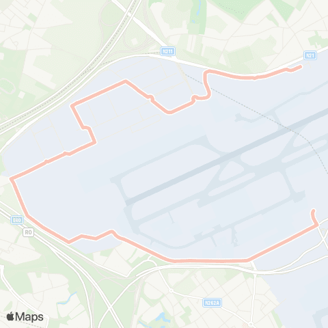 De Lijn Brussels Airport - Melsbroek Stationslaan map